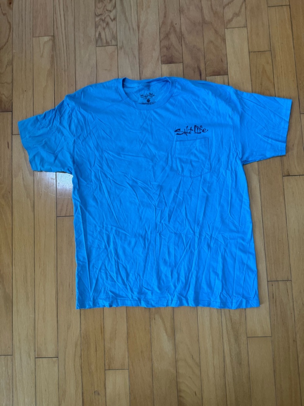 Salt Life Men's Short Sleeve Pocket Tee - Aqua Blue